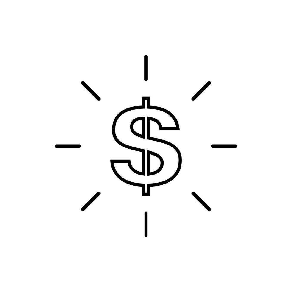 Money icon vector. dollar illustration sign. Bank symbol or logo. vector