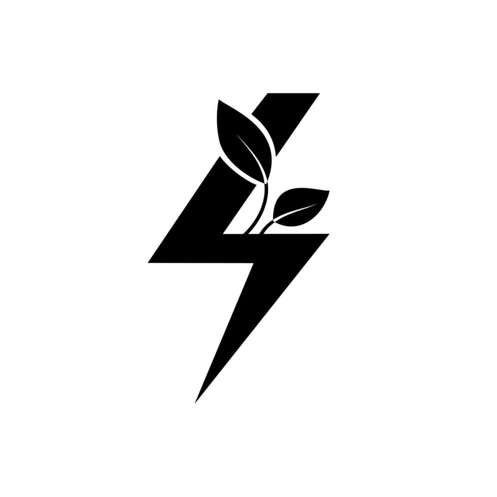 verde energía vector icono. electricidad ilustración símbolo. poder firmar o logo.
