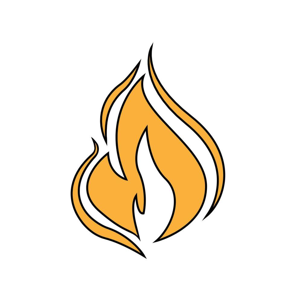 Fire icon vector. flames illustration sign. light sign or symbol. vector