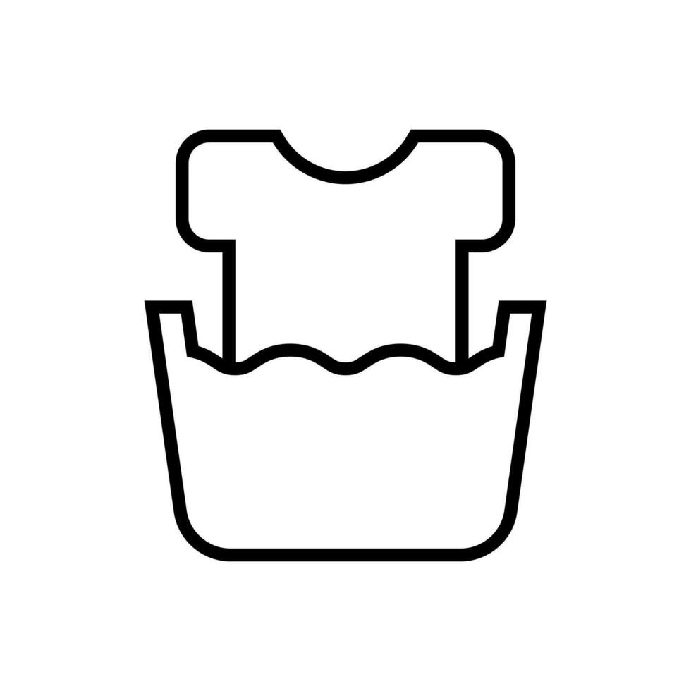 Washing icon vector. laundry illustration sign. Wash symbol or logo