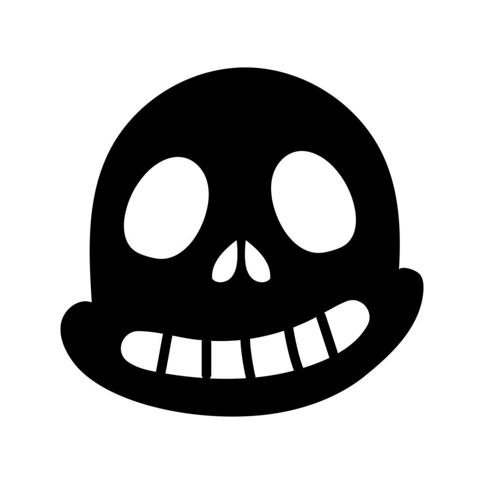 Scull vector icon. Skeleton illustration symbol. halloween sign or logo.