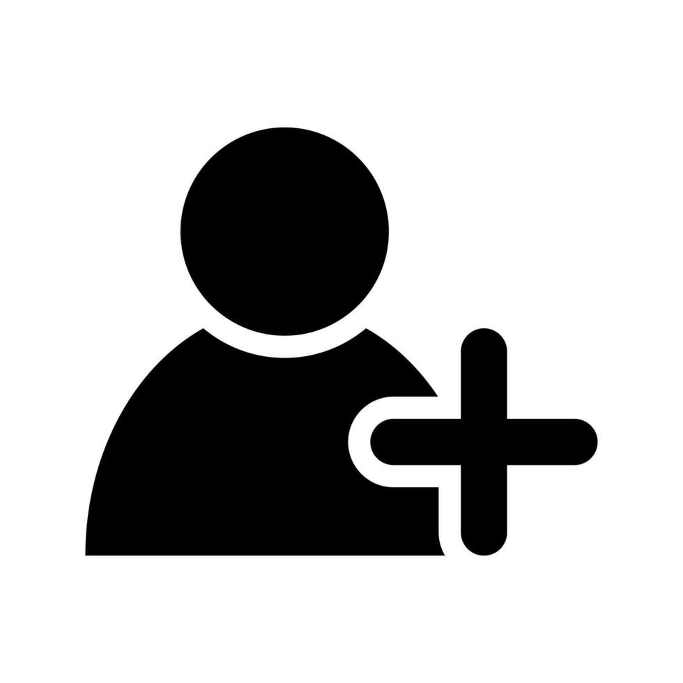 Add User vector Icon. New Profile illustration symbol. avatar sign or logo.
