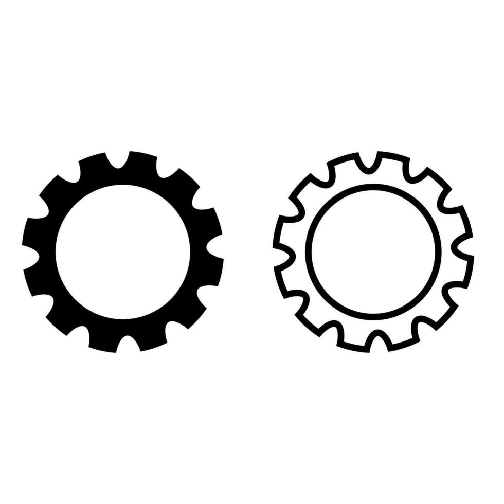 engranaje vector icono colocar. mecanismo ilustración firmar recopilación. mecánica símbolo o logo.