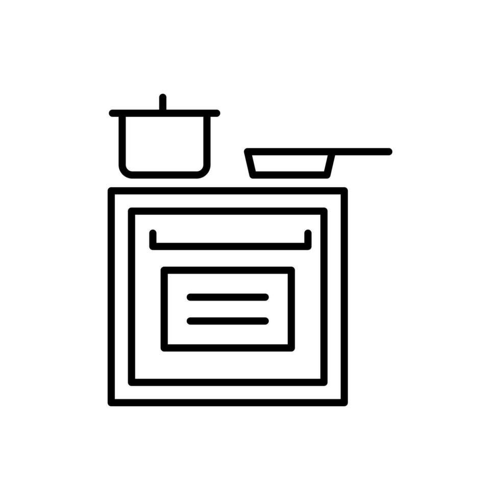 Kitchen icon vector. cooking illustration sign. oven symbol or logo. vector