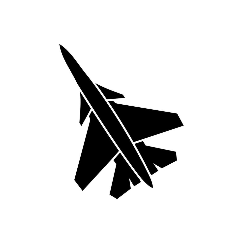 Fighter jet icon vector. Air Force illustration sign. aviation symbol. vector