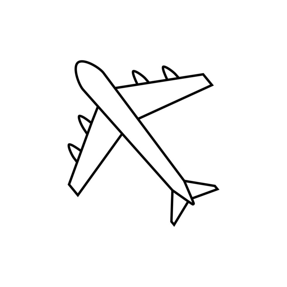 Aircraft icon vector. airplane illustration sign. plane symbol or logo. vector