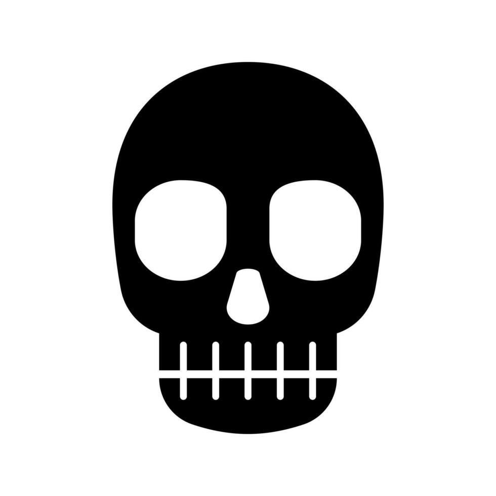 Scull vector icon. Skeleton illustration symbol. halloween sign or logo.