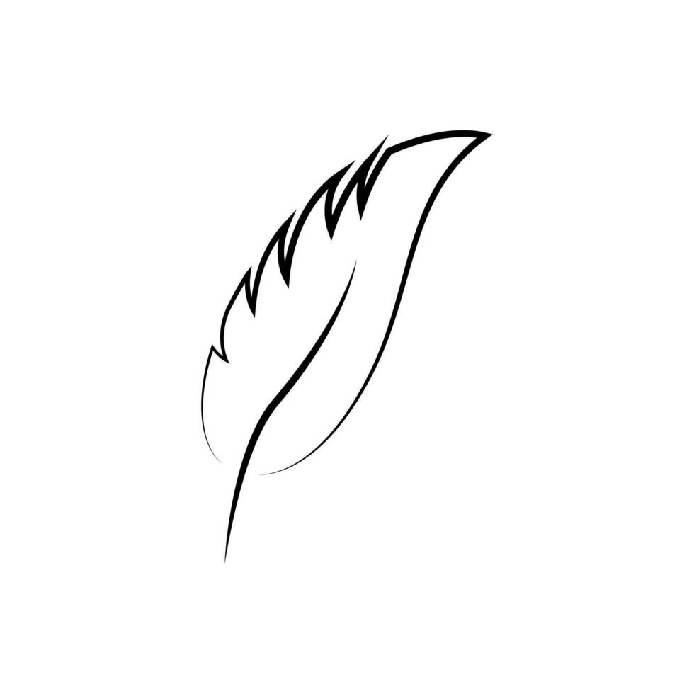 Feather icon vector. History illustration sign. Writer symbol. old pen logo. vector