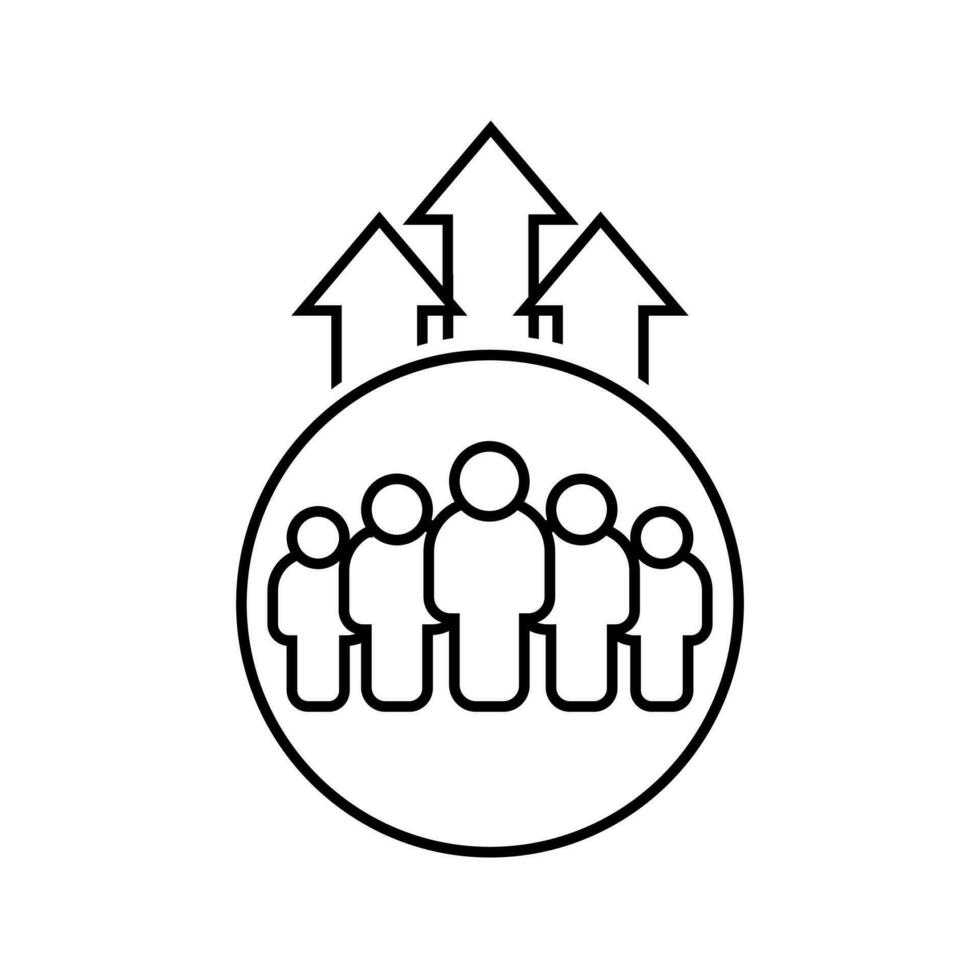 Team vector icon. Teamwork illustration symbol. Outsourcing sign or logo.
