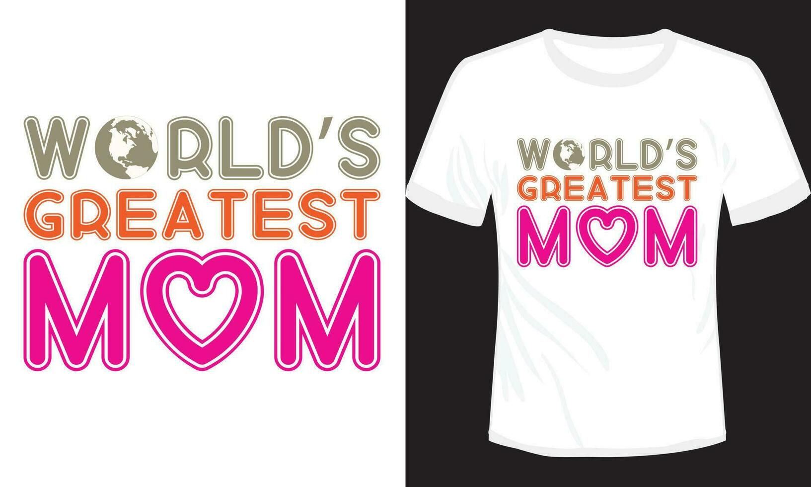 World's Greatest Mom Typography t-shirt Design vector