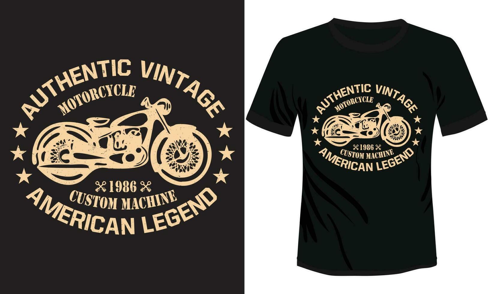 Authentic Vintage T-shirt Design Vector Illustration