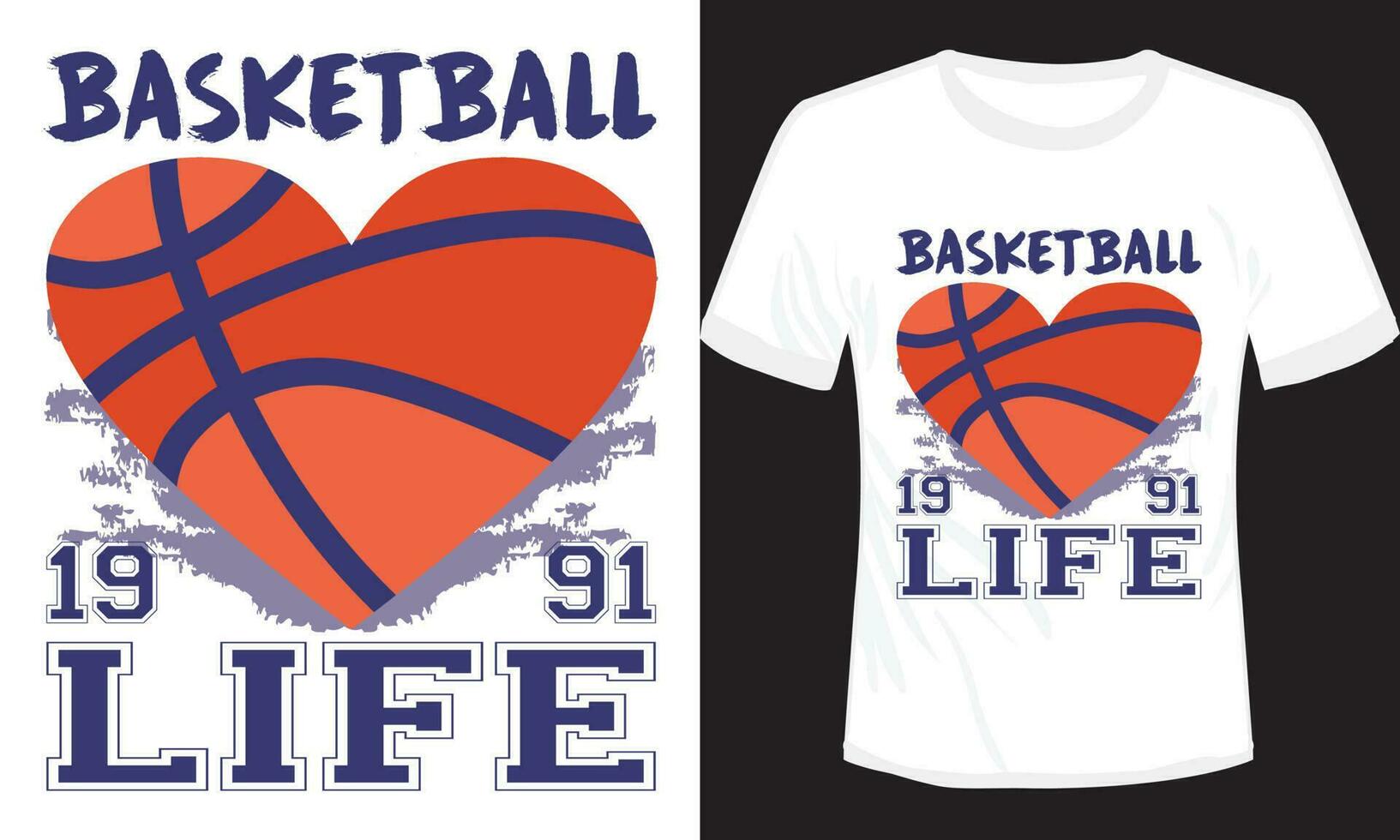 Basketball t-shirt Design Vector Illustration