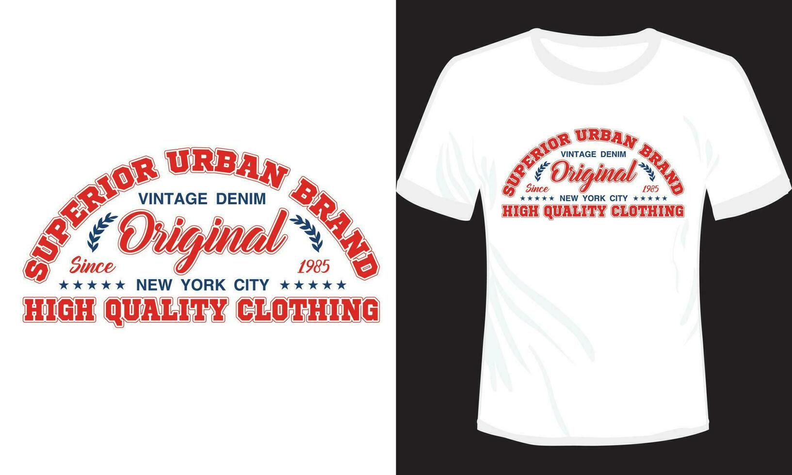 superior urbano marca original tipografía camiseta diseño vector