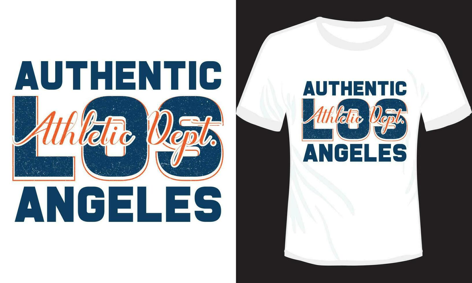 About T-shirt Design Authentic Los Angeles T-shirt Design vector