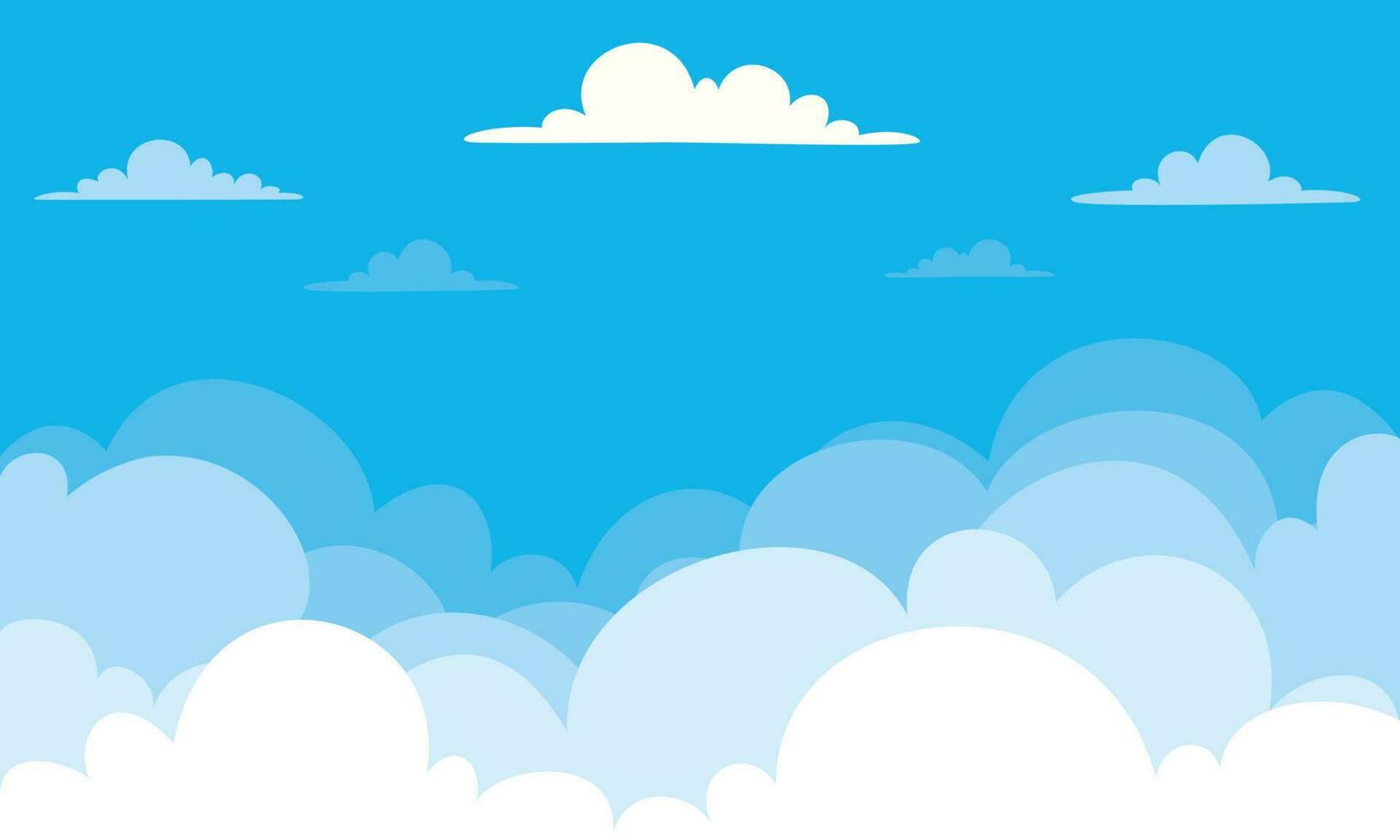Blue Sky With Clouds Nature Background vector
