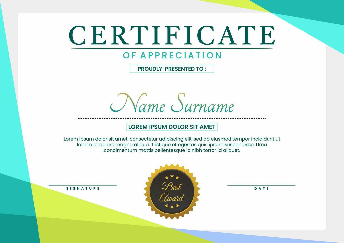 Professional Certificate Design vector