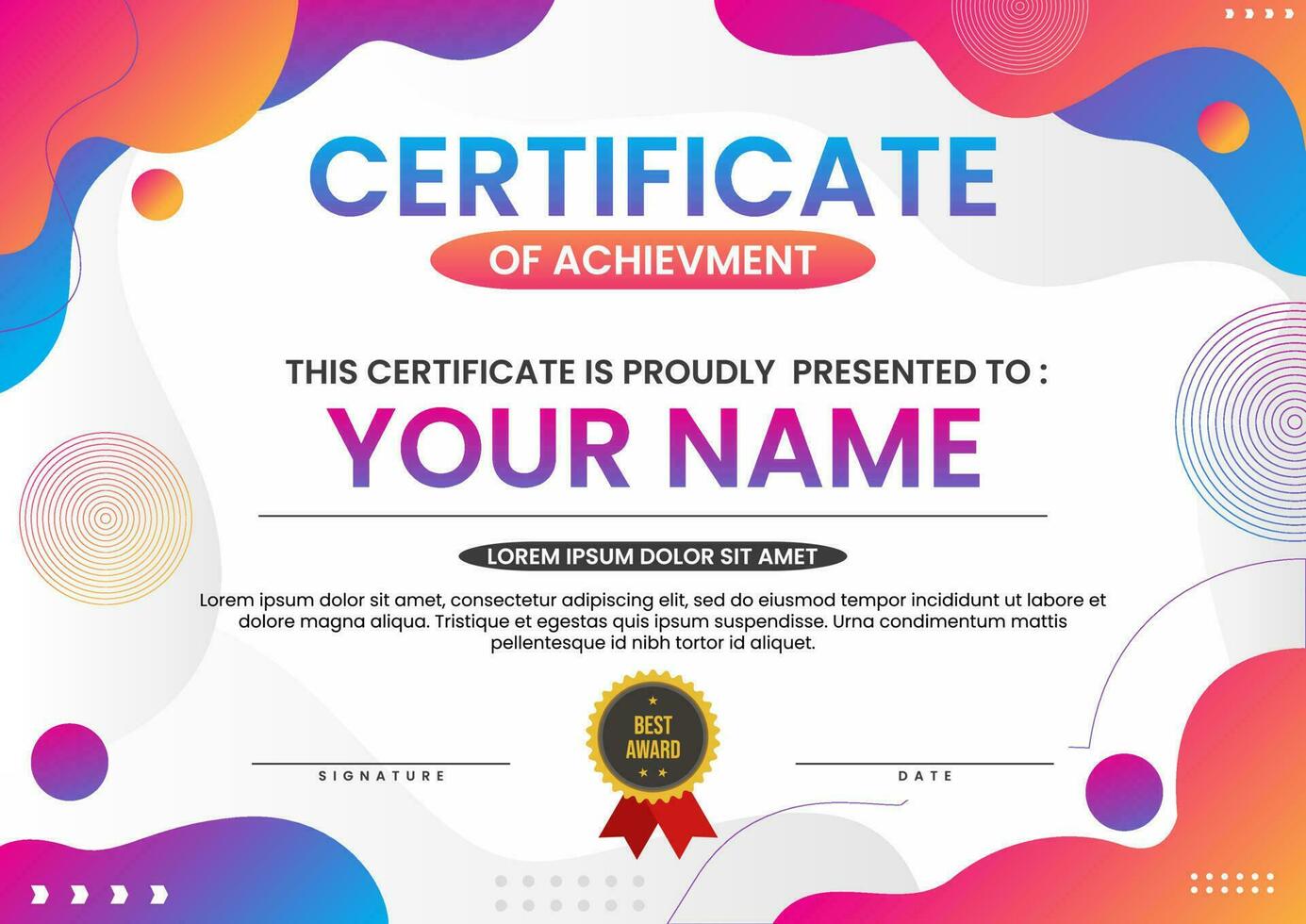 Professional Certificate Design vector