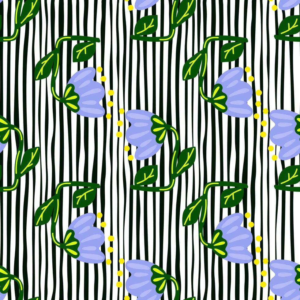 Contemporary flower seamless pattern. Cute stylized flowers background. Decorative naive botanical wallpaper. vector