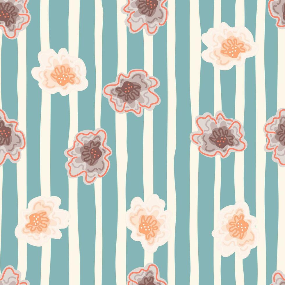 Abstract floral endless background. Chamomile flower seamless pattern, elegantly in a simple style. vector