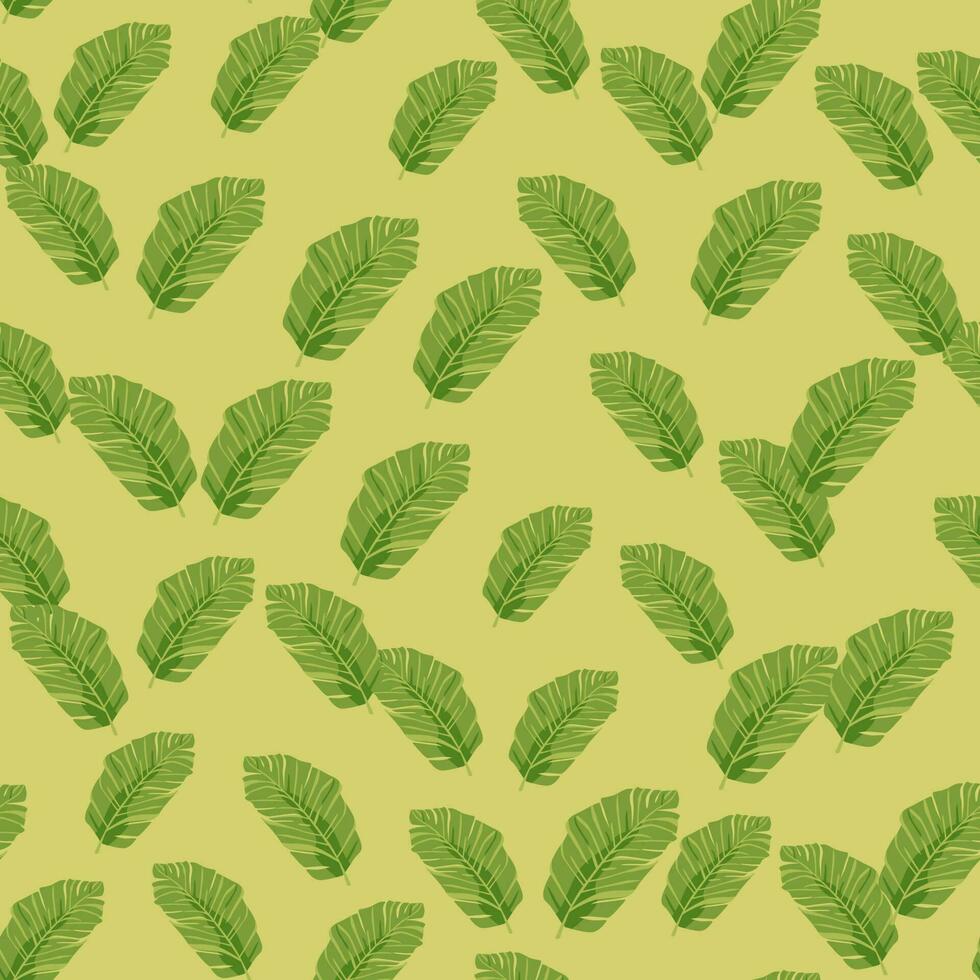 resumen exótico planta sin costura modelo. botánico hojas fondo de pantalla. tropical modelo fondo con palma hoja y floral motivos vector