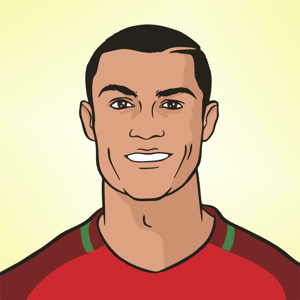 cristian ronaldo  character illustration vector