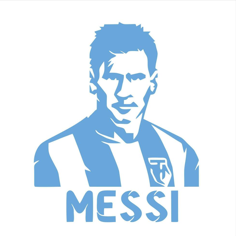 lionel messi silhouette vector design
