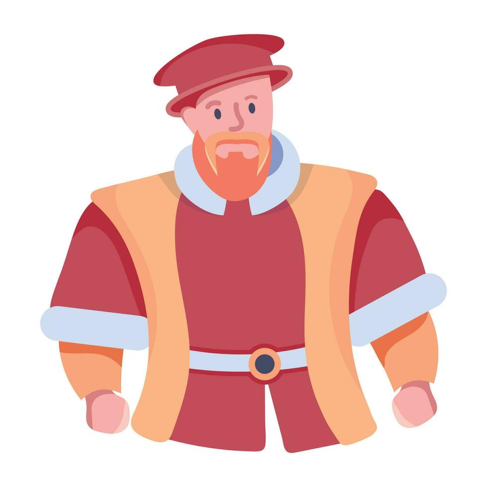 Trendy Renaissance Person vector