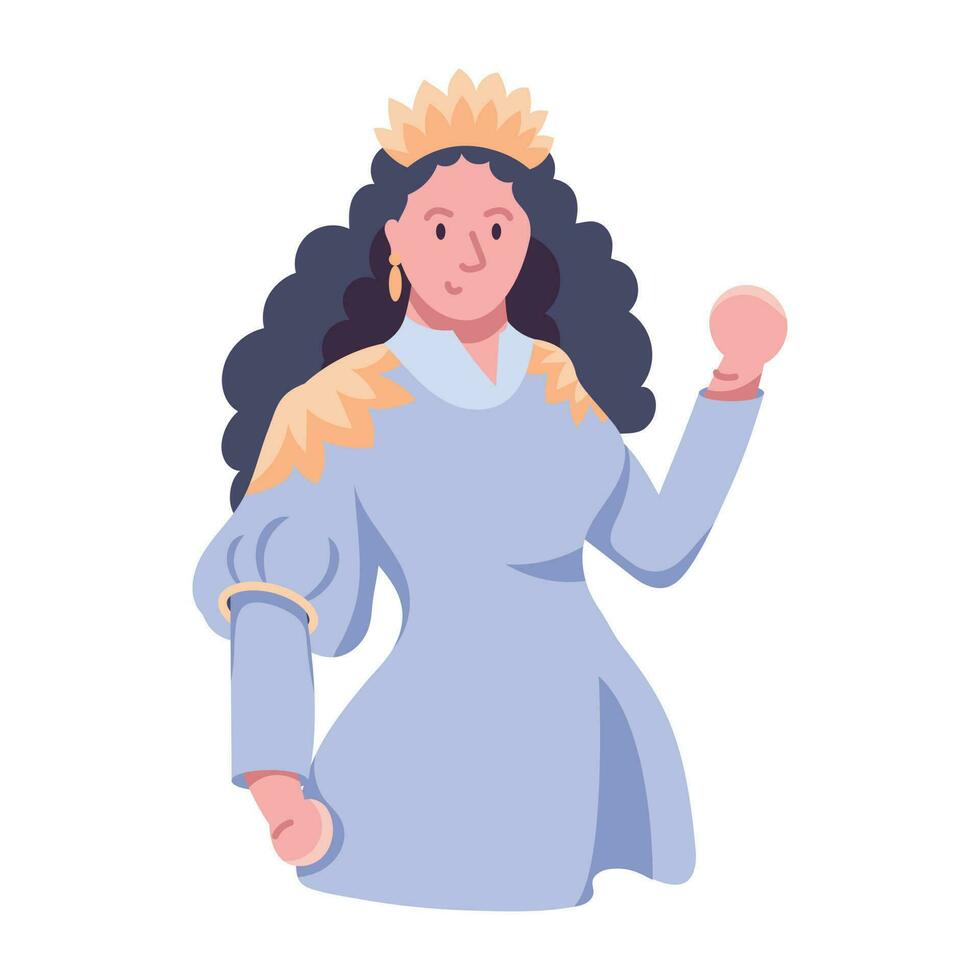 Trendy Fantasy Queen vector