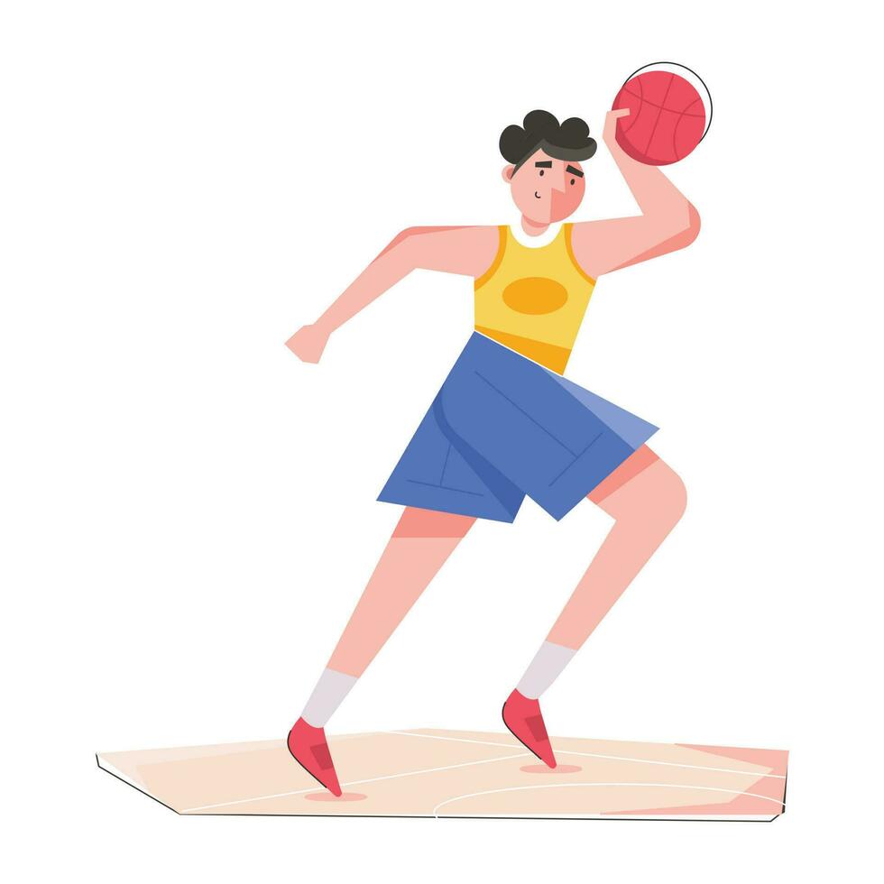 Trendy Basketball Game vector