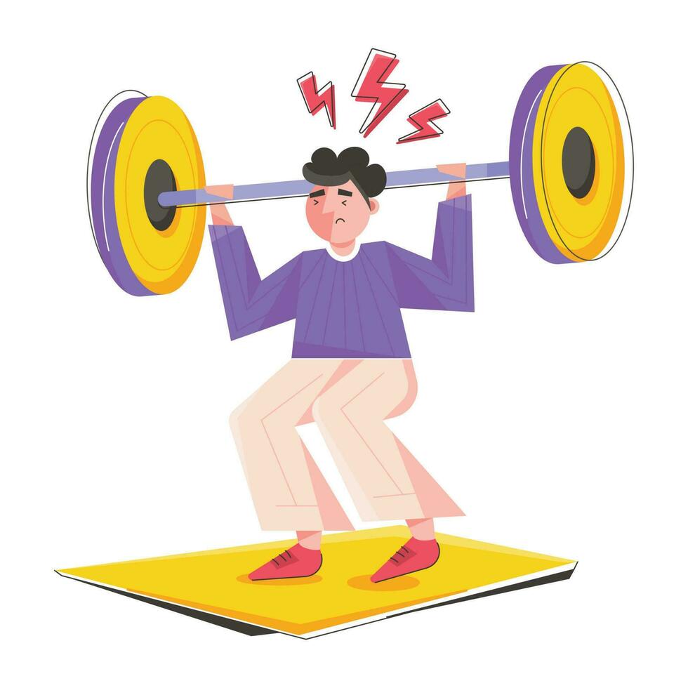 Trendy Weightlifting Concepts vector