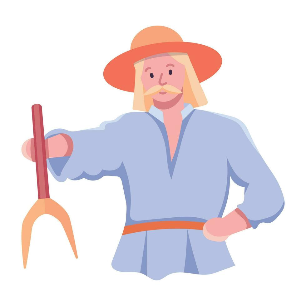 Trendy Medieval Farmer 23912265 Vector Art at Vecteezy