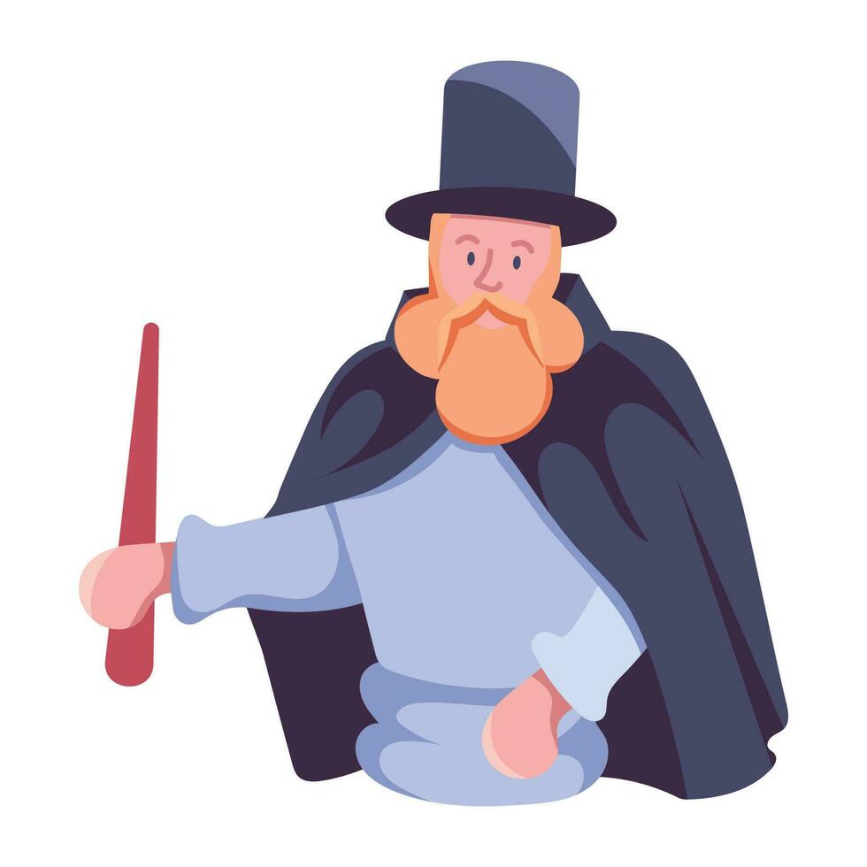 Trendy Puritan Man vector