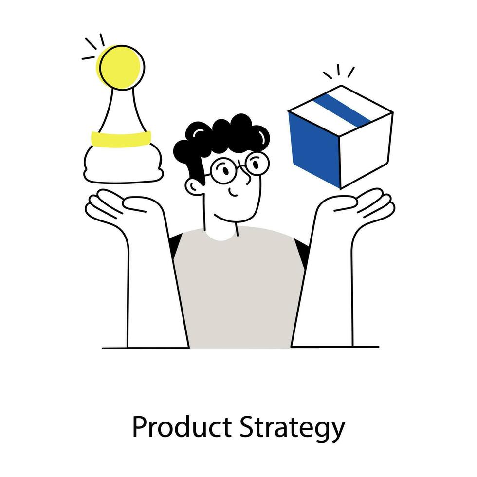 Trendy Product Strategy vector