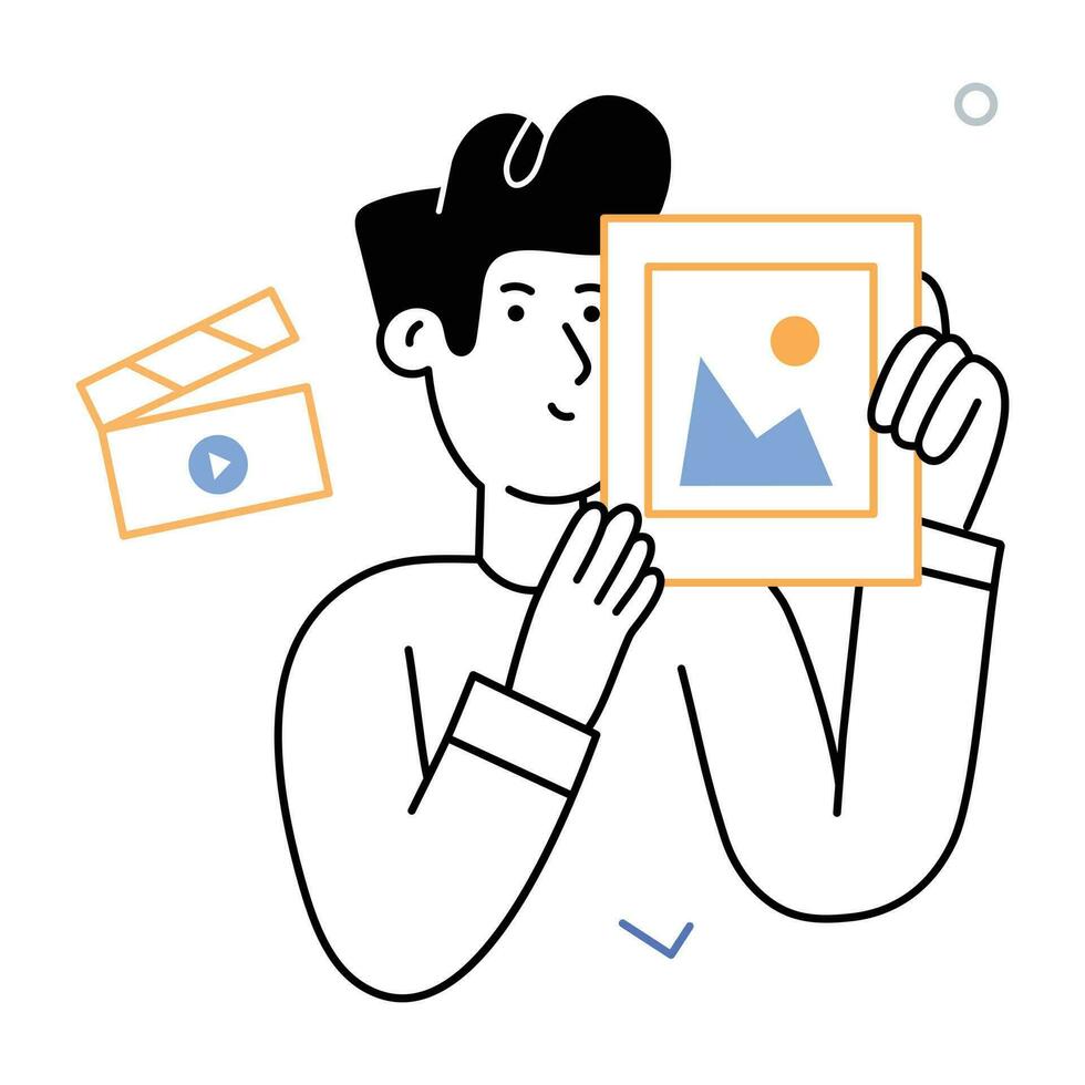 Trendy Content Creation vector