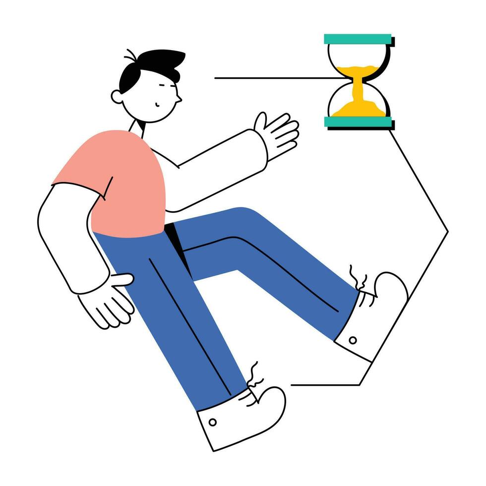 Trendy Time Management vector