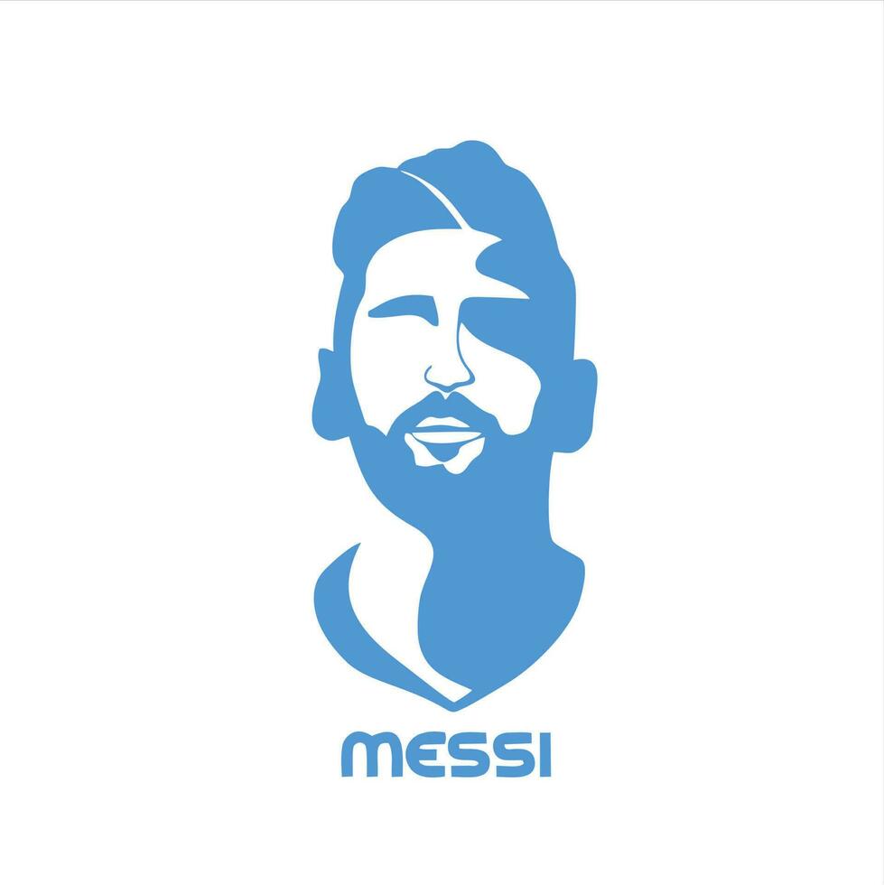 leonel messi silueta vector diseño