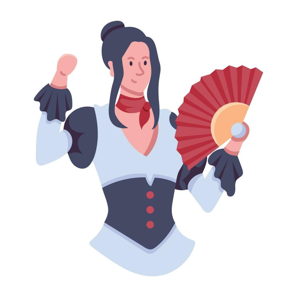 Trendy Japanese Warrior vector