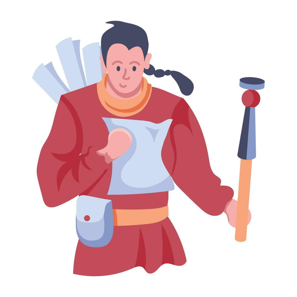 Trendy Fantasy Scholar vector