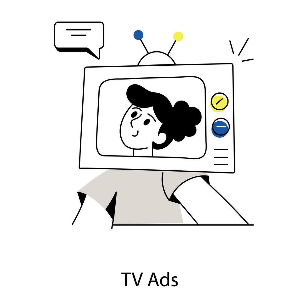 Trendy TV Ads vector