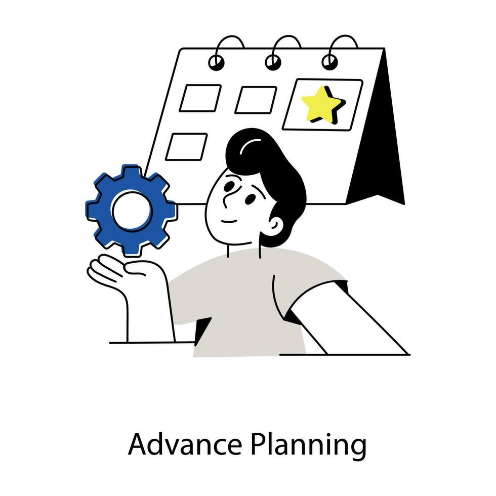 Trendy Advance Planning vector