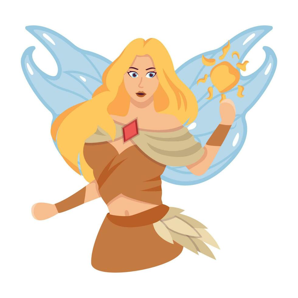 Trendy Fantasy Girl vector