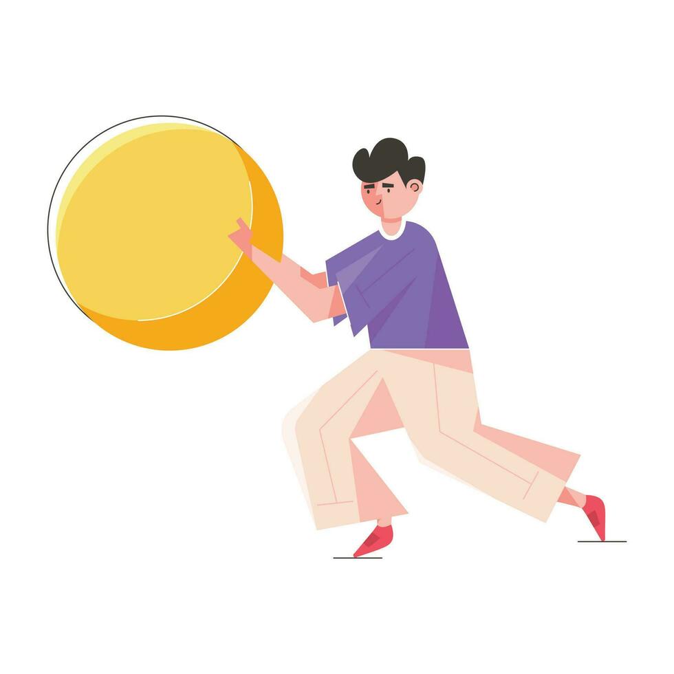 Trendy Ball Exercise vector