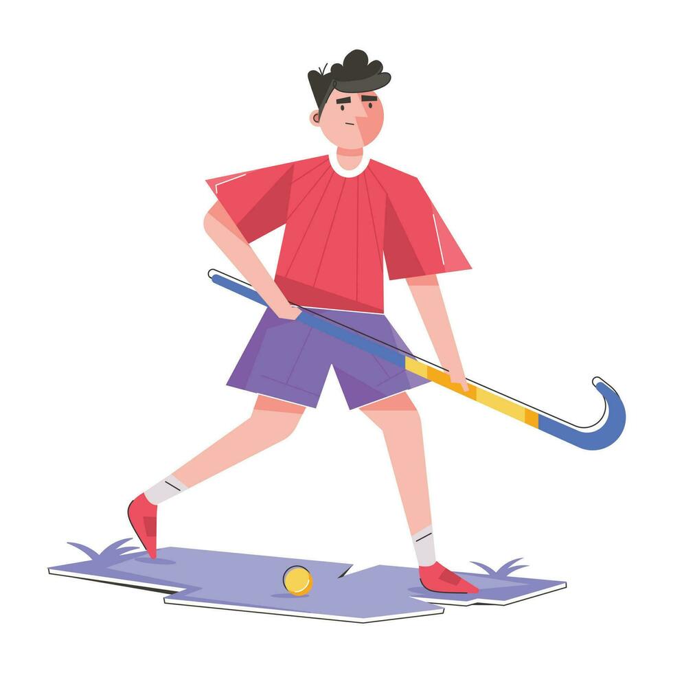 Trendy Hockey Game vector