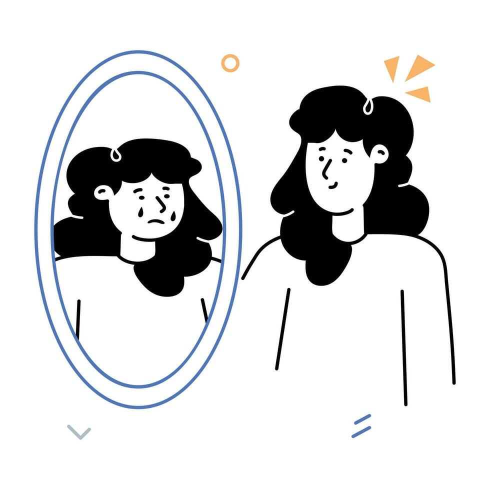 Trendy Insecurity Concepts vector