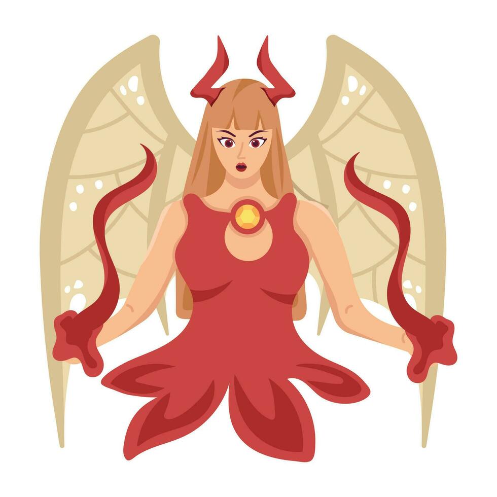 Trendy Evil Fairy vector