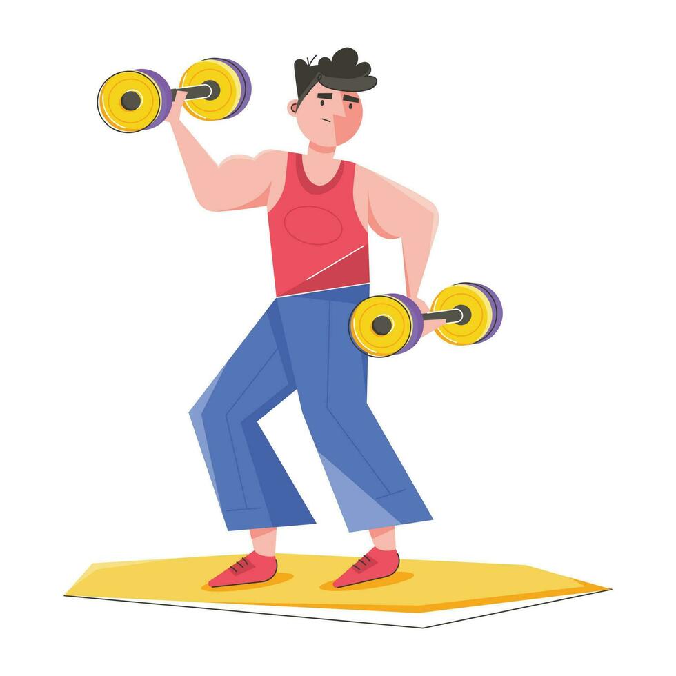 Trendy Muscle Training vector