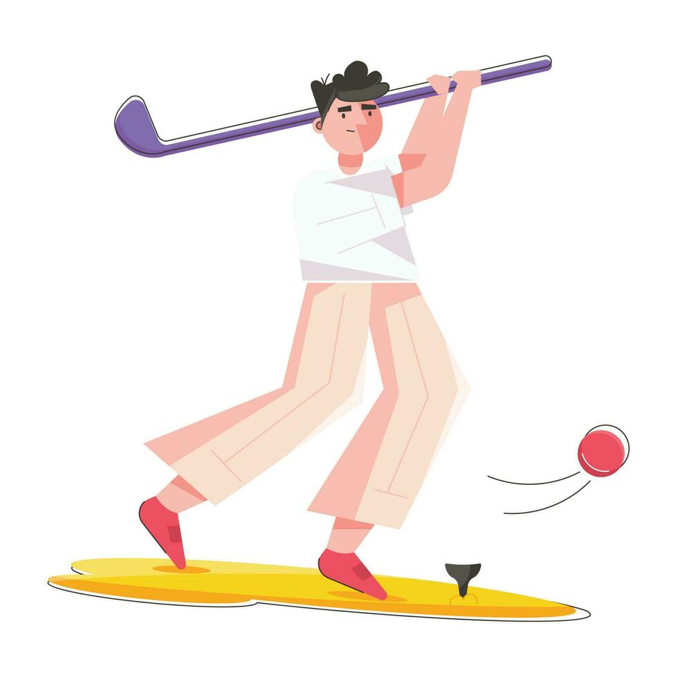 Trendy Golf Swing vector