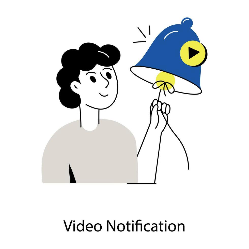 Trendy Video Notification vector