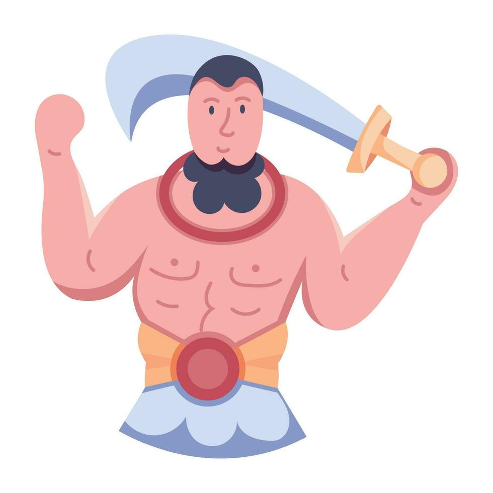 Trendy Ancient Warrior vector