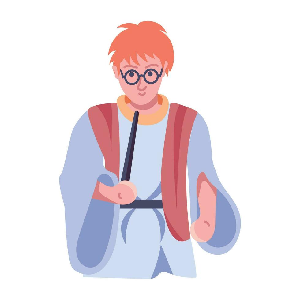 Trendy Fantasy Magician vector